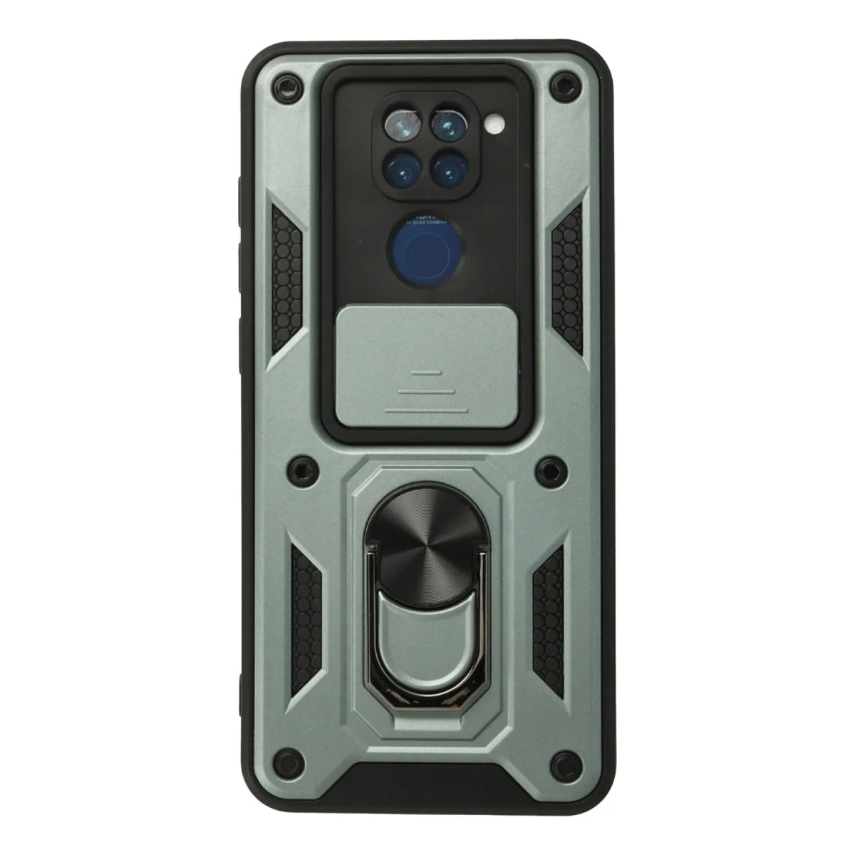 Xiaomi Redmi Note 9 Kılıf Pars Lens Yüzüklü Silikon - Yeşil Xiaomi Redmi Note 9 Kılıf Pars Lens Yüzüklü Silikon - Yeşil