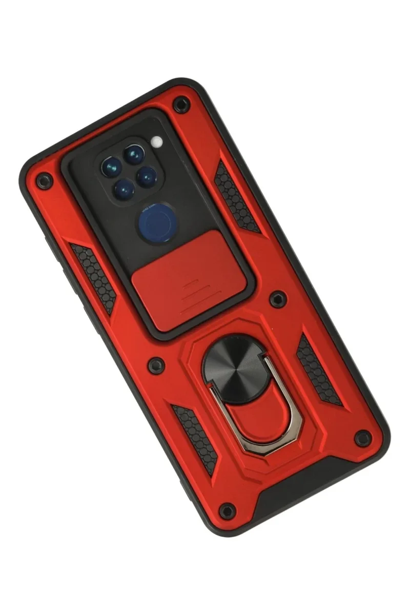 Xiaomi Redmi Note 9 Kılıf Pars Lens Yüzüklü Silikon - Kırmızı Fiyatı, Yorumları ve Özellikleri