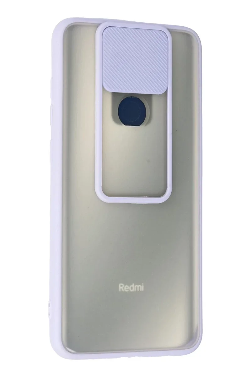 Xiaomi Redmi Note 9 Kılıf Palm Buzlu Kamera Sürgülü Silikon - Lila Xiaomi Redmi Note 9 Kılıf Palm Buzlu Kamera Sürgülü Silikon - Lila