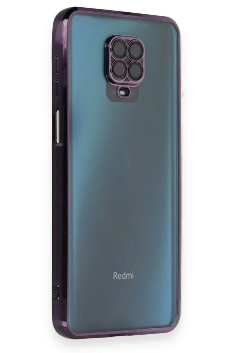 Xiaomi Redmi Note 9 Pro Kılıf Razer Lensli Silikon - Mor