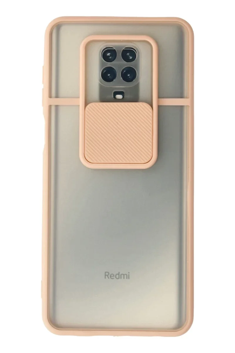 Xiaomi Redmi Note 9 Pro Kılıf Palm Buzlu Kamera Sürgülü Silikon - Pembe Xiaomi Redmi Note 9 Pro Kılıf Palm Buzlu Kamera Sürgülü Silikon - Pembe
