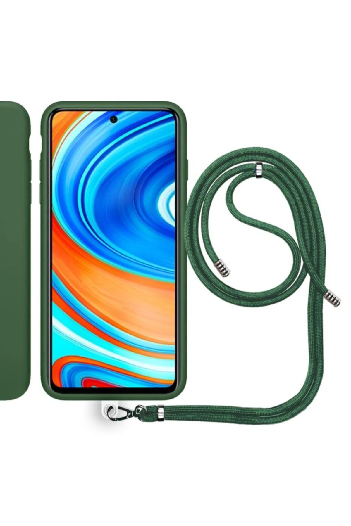 Xiaomi Redmi Note 9 Pro Max Ip Askılı Silikon Kılıf Mavi