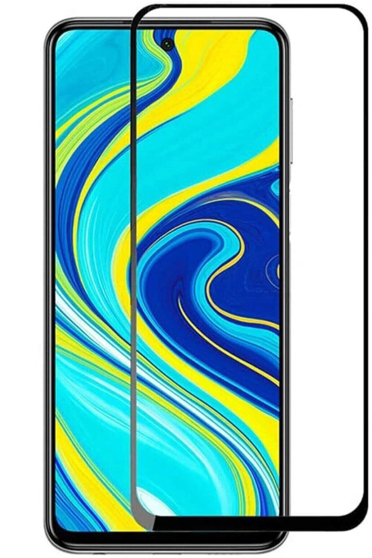 Xiaomi Redmi Note 9 Pro Max 6D Tam Kaplayan Full Cam Ekran Koruyucu Siyah