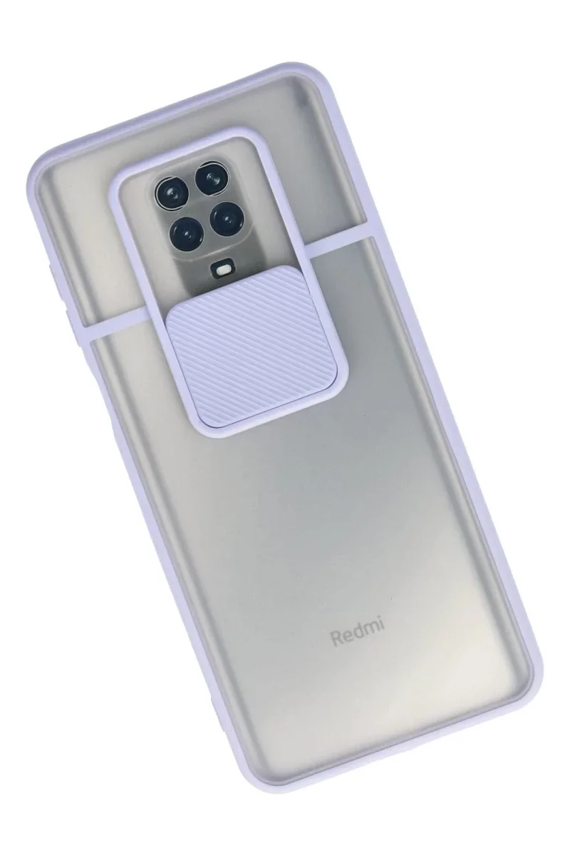 Xiaomi Redmi Note 9 Pro Kılıf Palm Buzlu Kamera Sürgülü Silikon - Lila Xiaomi Redmi Note 9 Pro Kılıf Palm Buzlu Kamera Sürgülü Silikon - Lila