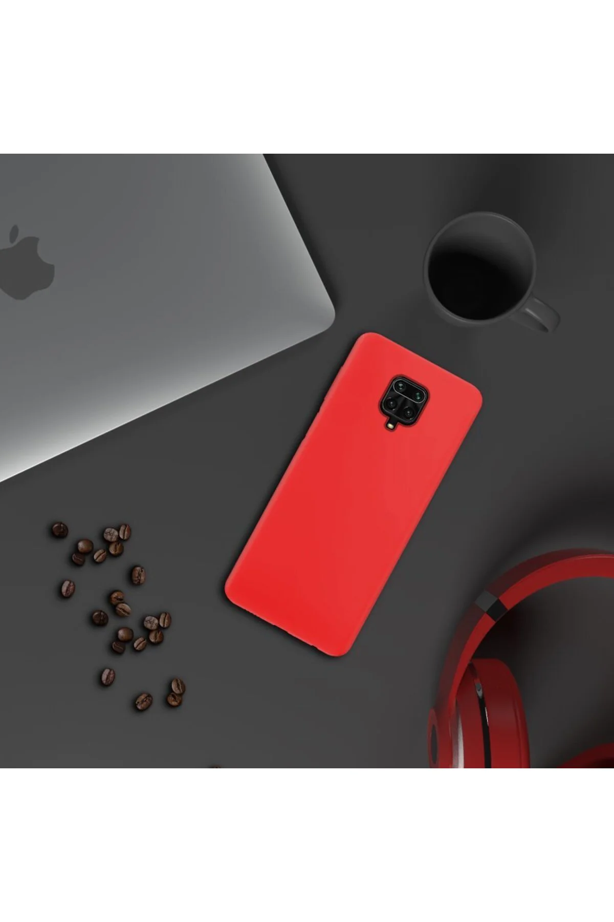 Xiaomi Redmi Note 9 Pro Max İnce Mat Silikon Kılıf Haki