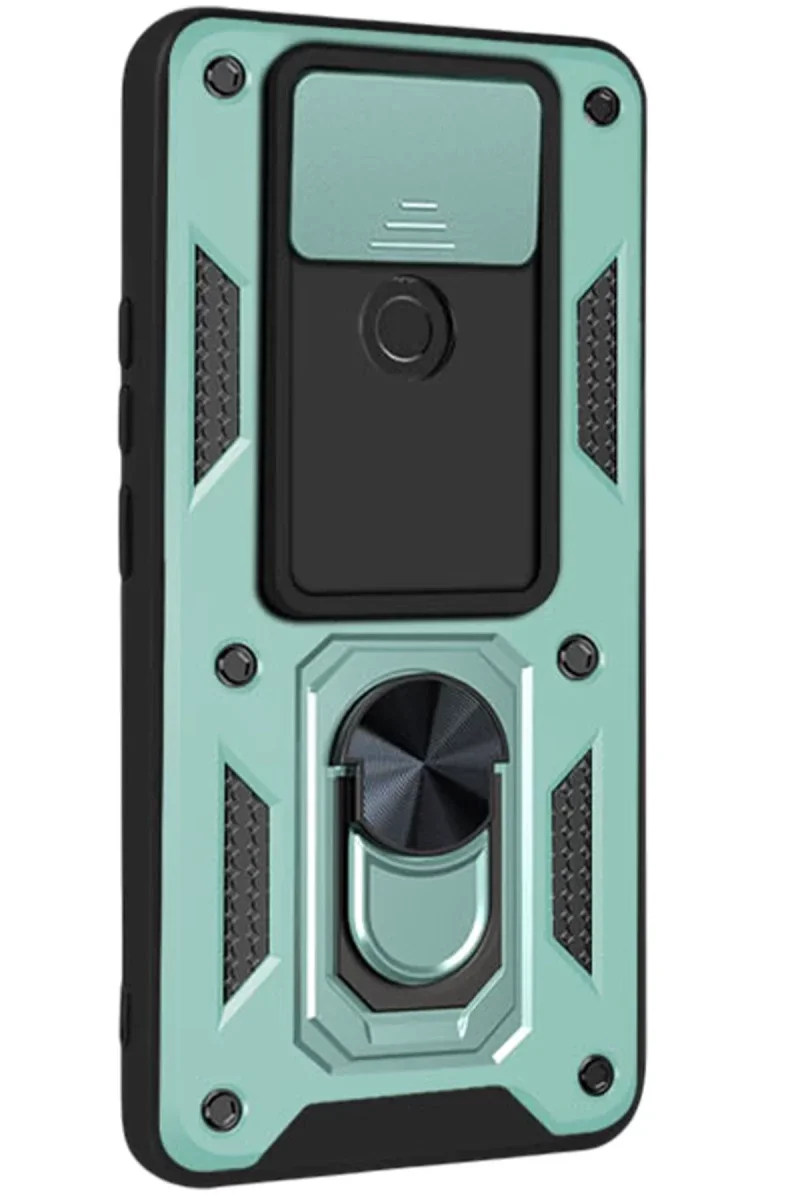 Xiaomi Redmi Note 9 4G Kılıf Pars Lens Yüzüklü Silikon - Yeşil Xiaomi Redmi Note 9 4G Kılıf Pars Lens Yüzüklü Silikon - Yeşil