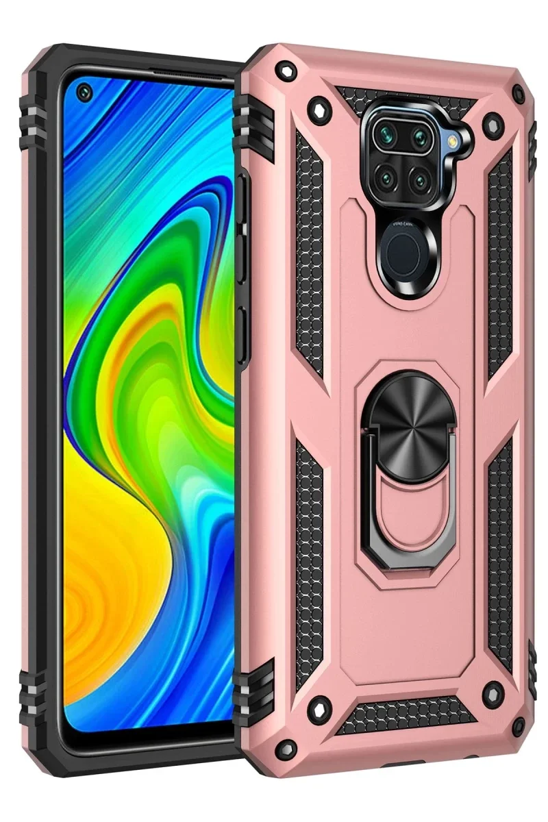 Xiaomi Redmi Note 9 Kılıf Sofya Yüzüklü Silikon Kapak - Rose Xiaomi Redmi Note 9 Kılıf Sofya Yüzüklü Silikon Kapak - Rose