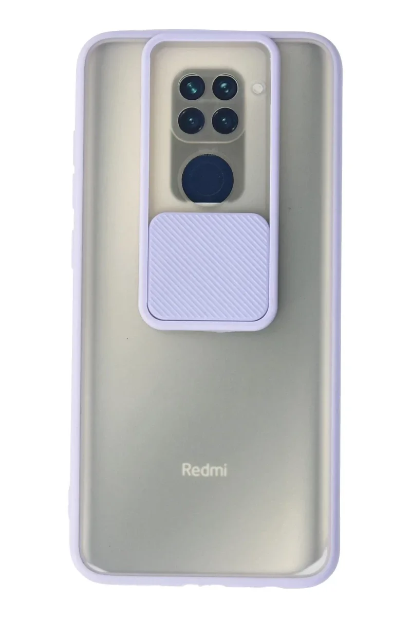 Xiaomi Redmi Note 9 Kılıf Palm Buzlu Kamera Sürgülü Silikon - Lila Xiaomi Redmi Note 9 Kılıf Palm Buzlu Kamera Sürgülü Silikon - Lila