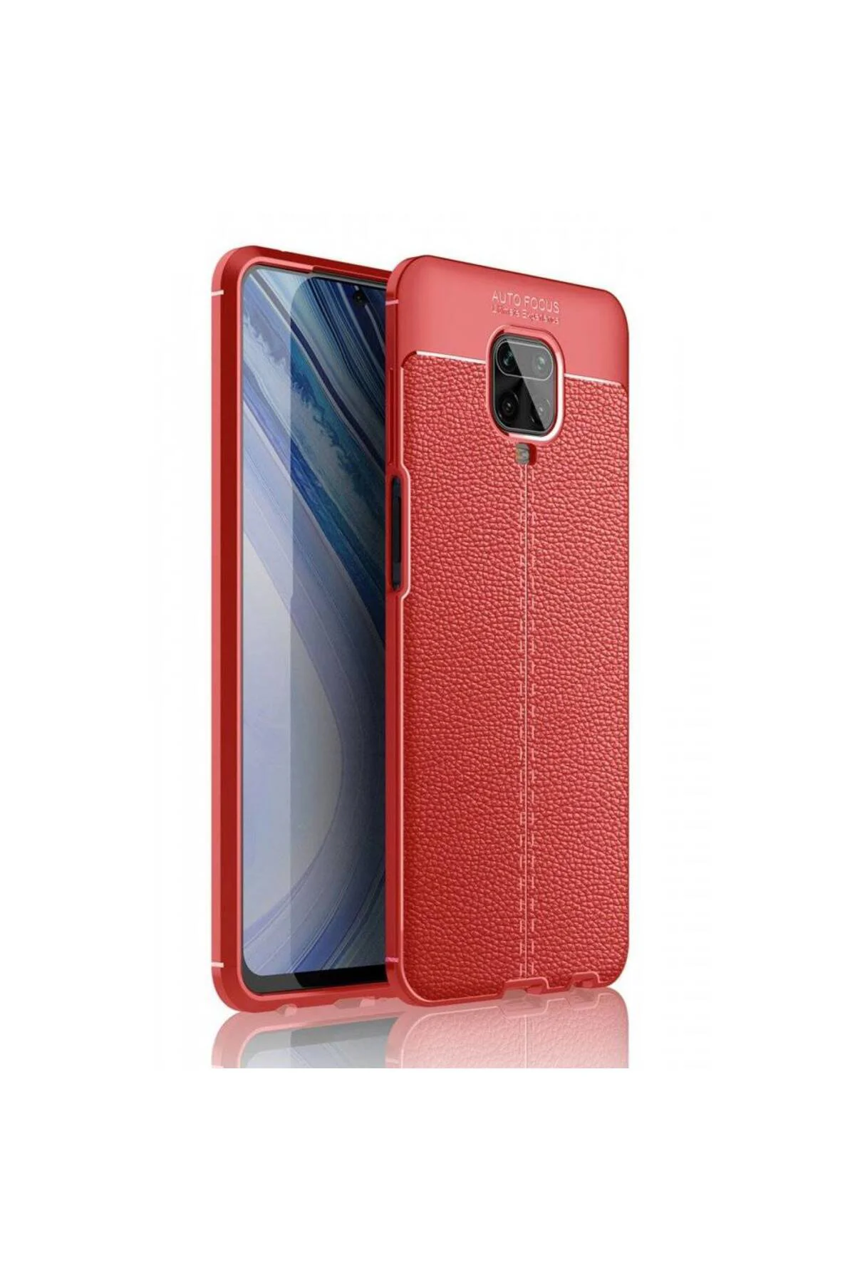 Xiaomi Redmi Note 9 Pro Max Deri Görünümlü Silikon Siyah