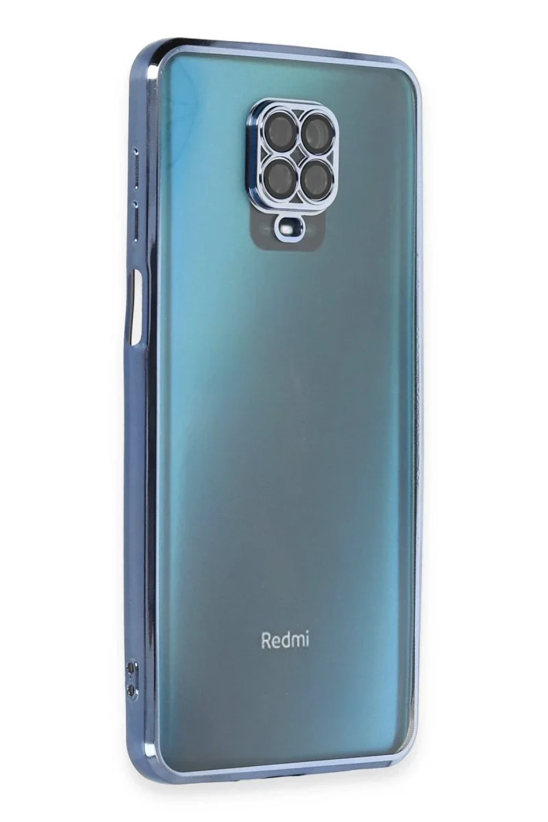 Xiaomi Redmi Note 9 Pro Kılıf Razer Lensli Silikon - Açık Mavi