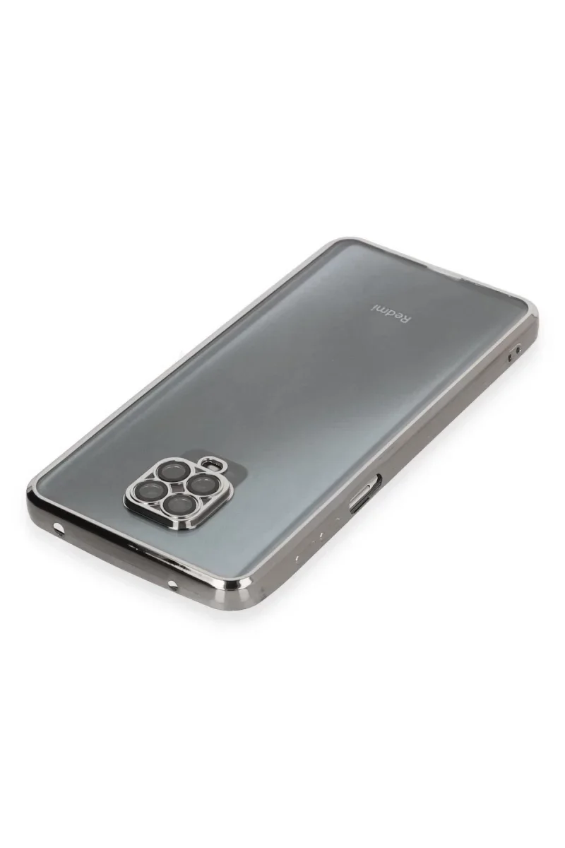 Xiaomi Redmi Note 9 Pro Kılıf Razer Lensli Silikon - Gümüş Xiaomi Redmi Note 9 Pro Kılıf Razer Lensli Silikon - Gümüş
