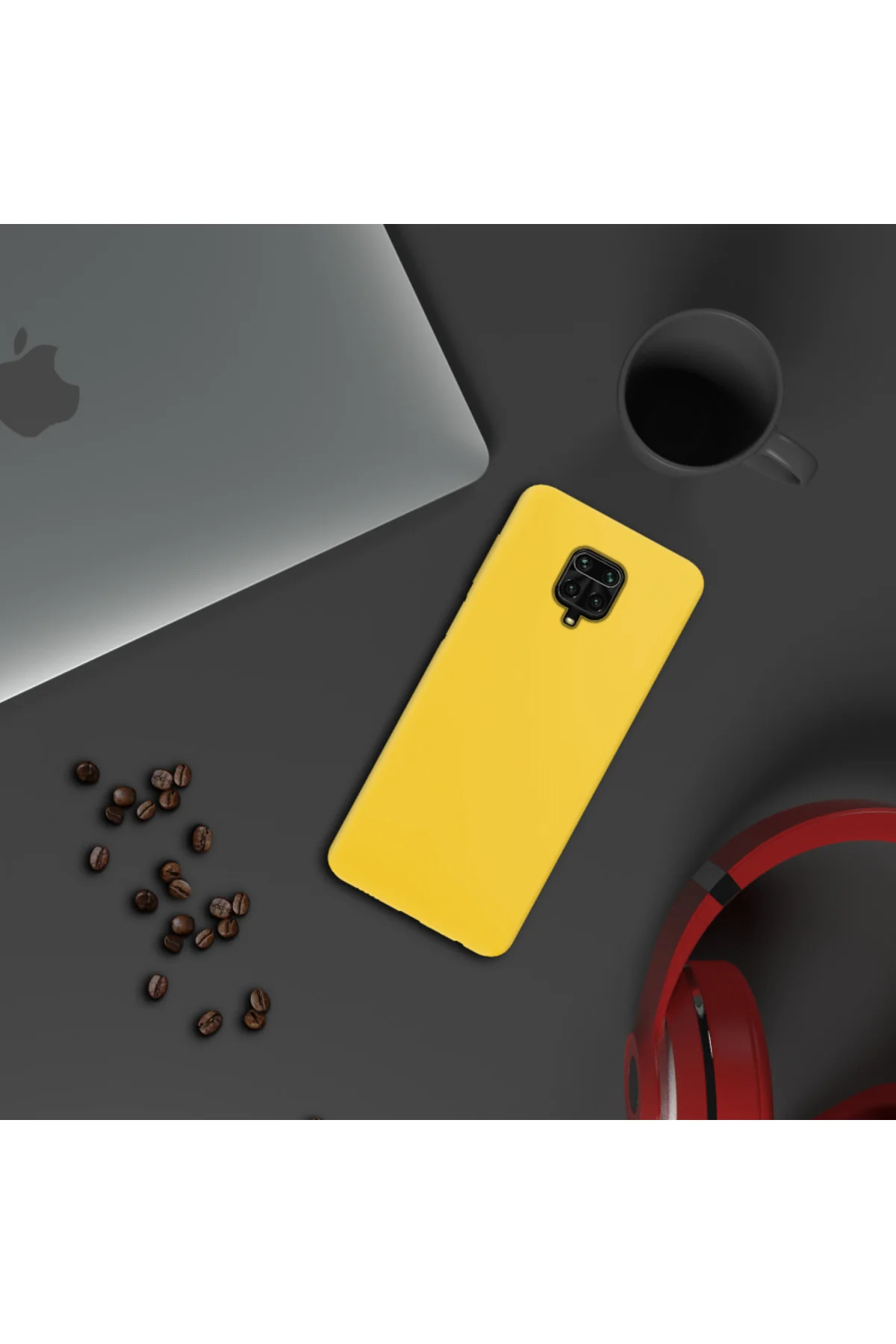 Xiaomi Redmi Note 9S İnce Mat Silikon Kılıf Yeşil