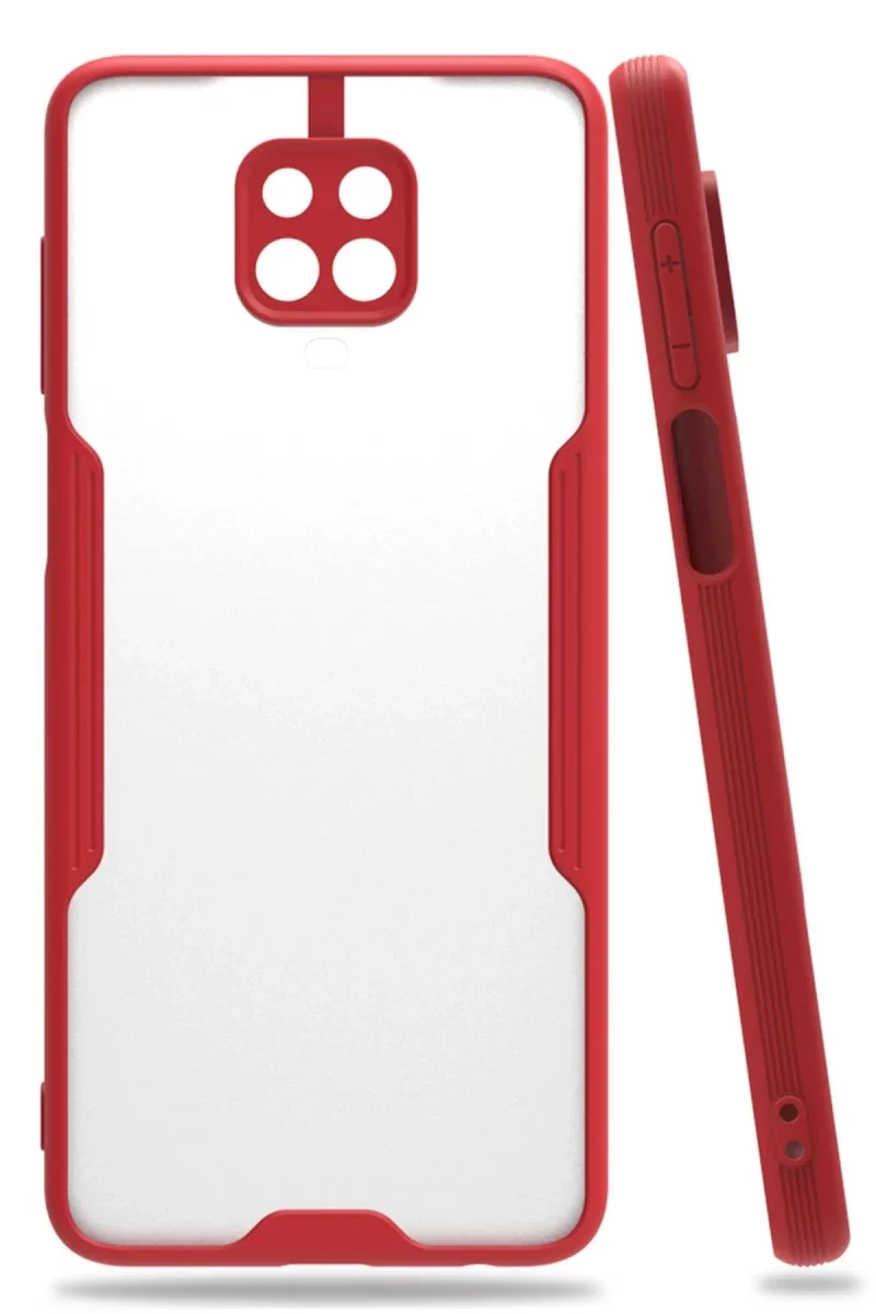 Xiaomi Redmi Note 9S Kılıf Platin Silikon - Kırmızı Xiaomi Redmi Note 9S Kılıf Platin Silikon - Kırmızı