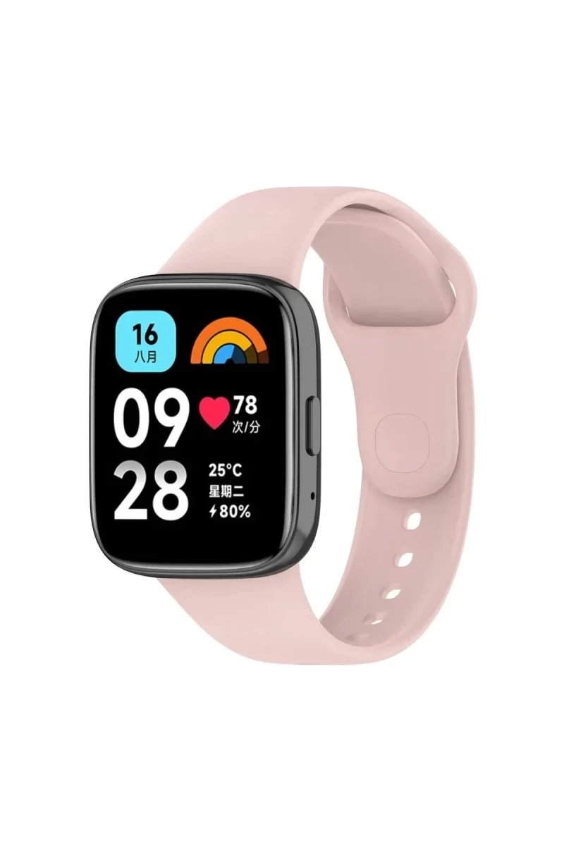 Xiaomi Redmi Watch 3 Active Klasik Kordon - Pudra Xiaomi Redmi Watch 3 Active Klasik Kordon - Pudra