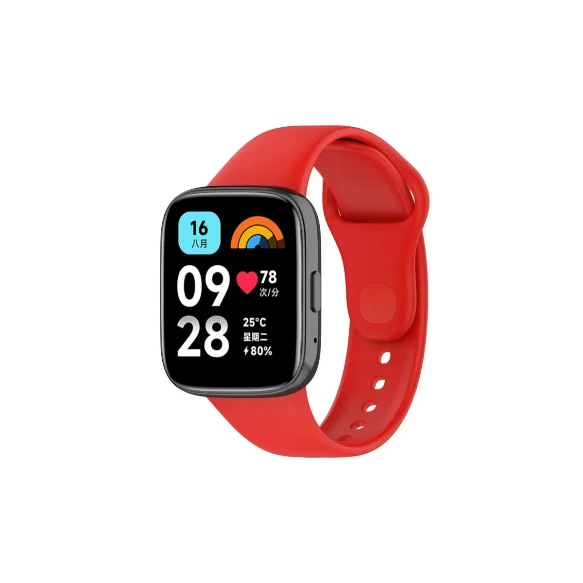 Xiaomi Redmi Watch 3 Active Klasik Kordon - Kırmızı Xiaomi Redmi Watch 3 Active Klasik Kordon - Kırmızı