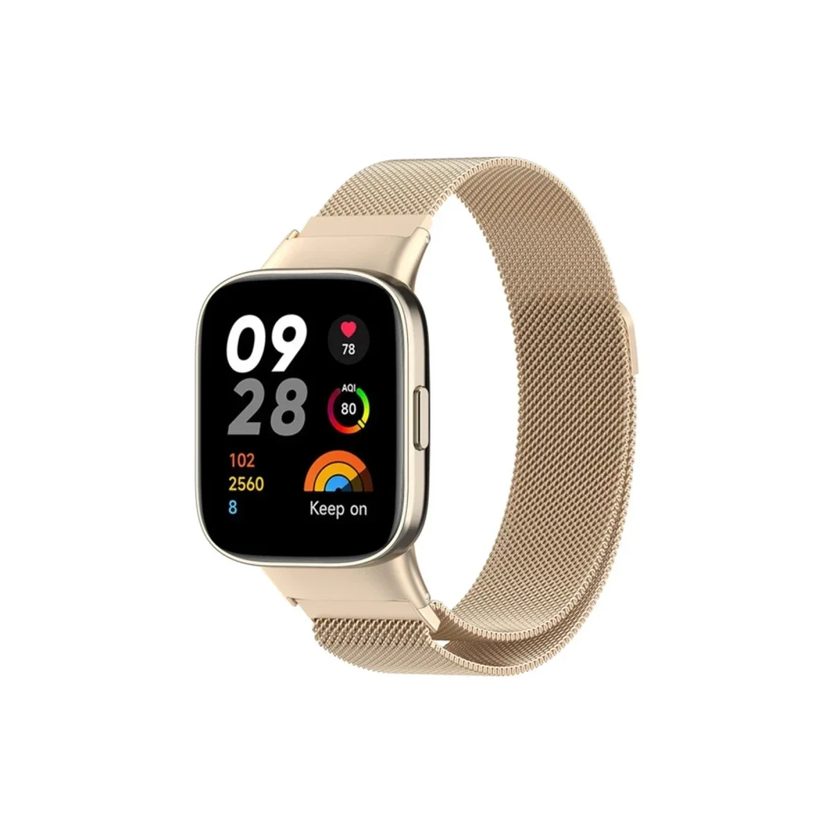 Xiaomi Redmi Watch 3 Metal Mıknatıslı Kordon - Metalik Gold Xiaomi Redmi Watch 3 Metal Mıknatıslı Kordon - Metalik Gold