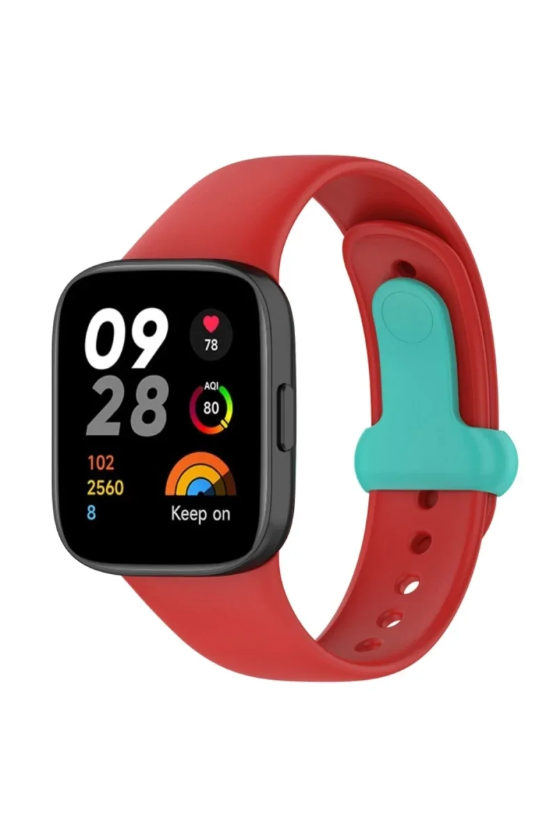 Xiaomi Redmi Watch 3 Origin Silikon Kordon - Kırmızı Xiaomi Redmi Watch 3 Origin Silikon Kordon - Kırmızı