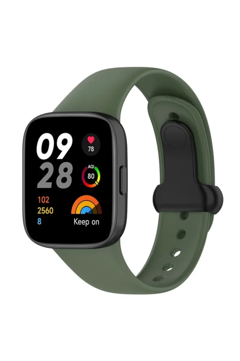 Xiaomi Redmi Watch 3 Origin Silikon Kordon - Koyu Yeşil Xiaomi Redmi Watch 3 Origin Silikon Kordon - Koyu Yeşil