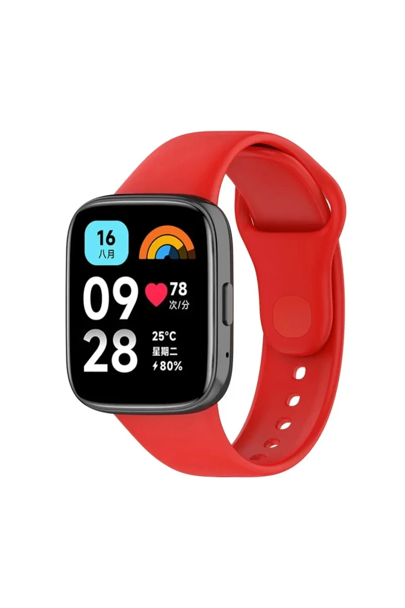 Xiaomi Redmi Watch 3 Active Klasik Kordon - Kırmızı Xiaomi Redmi Watch 3 Active Klasik Kordon - Kırmızı