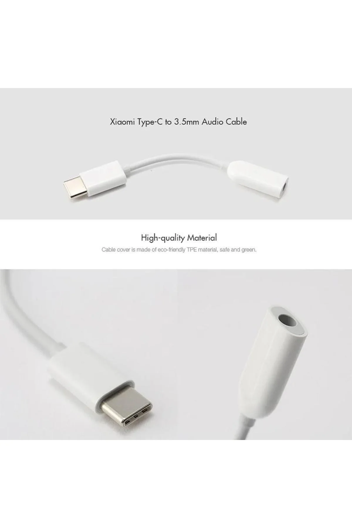 Xiaomi Type-c 3.5mm Audio Kulaklık Jack Dönüştürücü Siyah