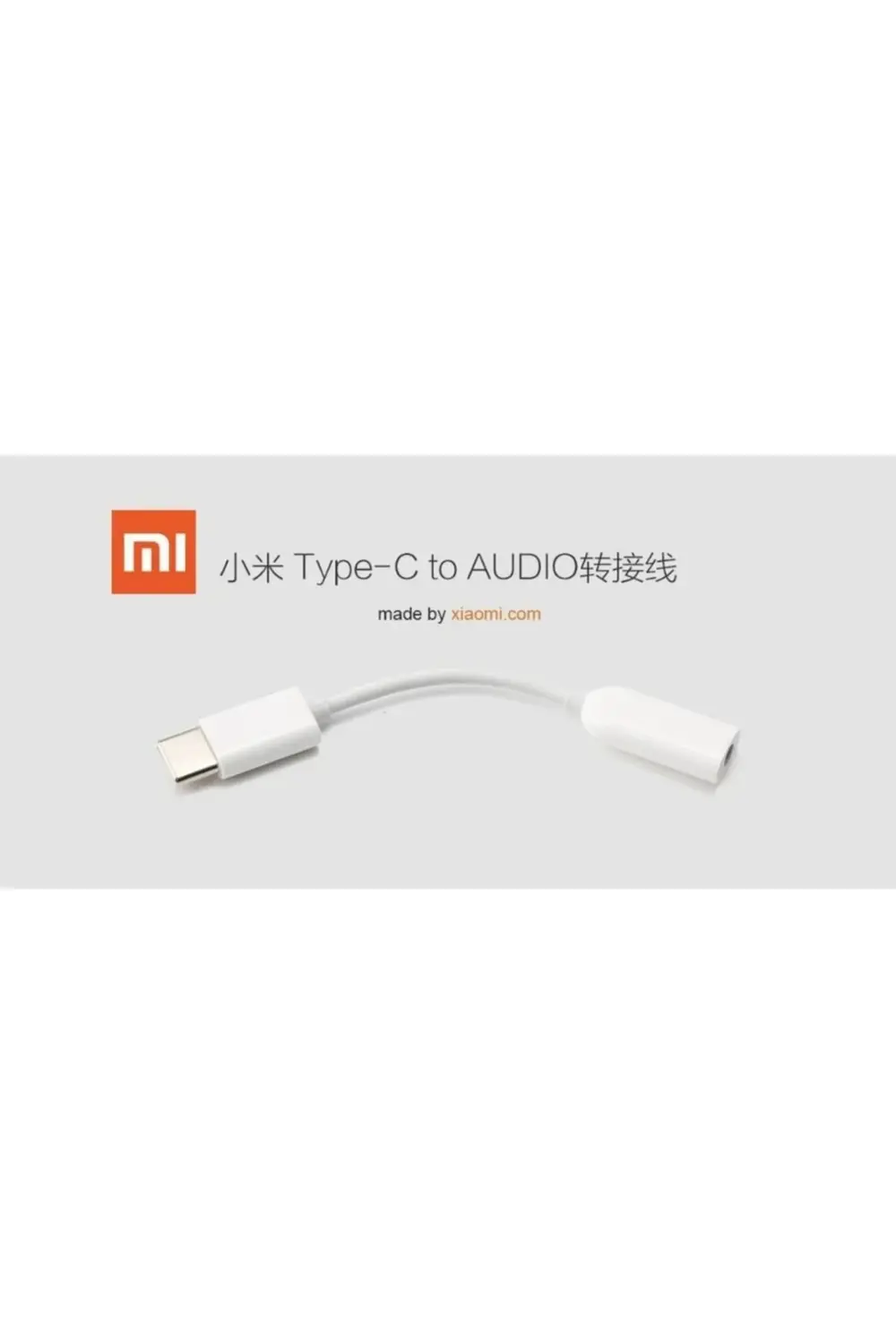 Xiaomi Type-c 3.5mm Audio Kulaklık Jack Dönüştürücü Beyaz