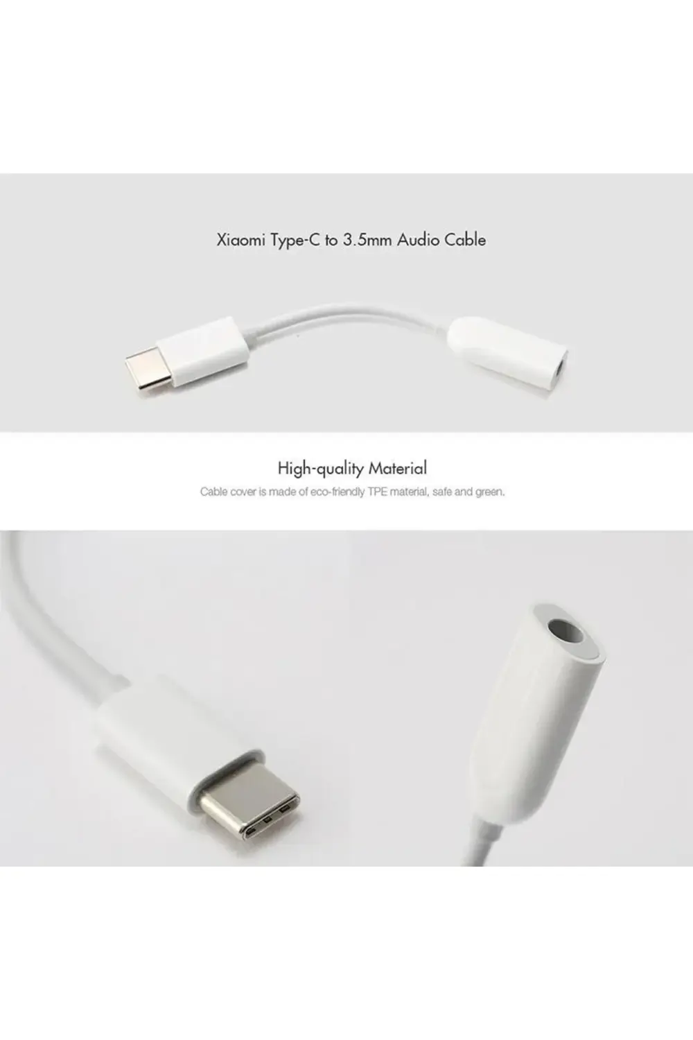 Xiaomi Type-c 3.5mm Audio Kulaklık Jack Dönüştürücü Beyaz