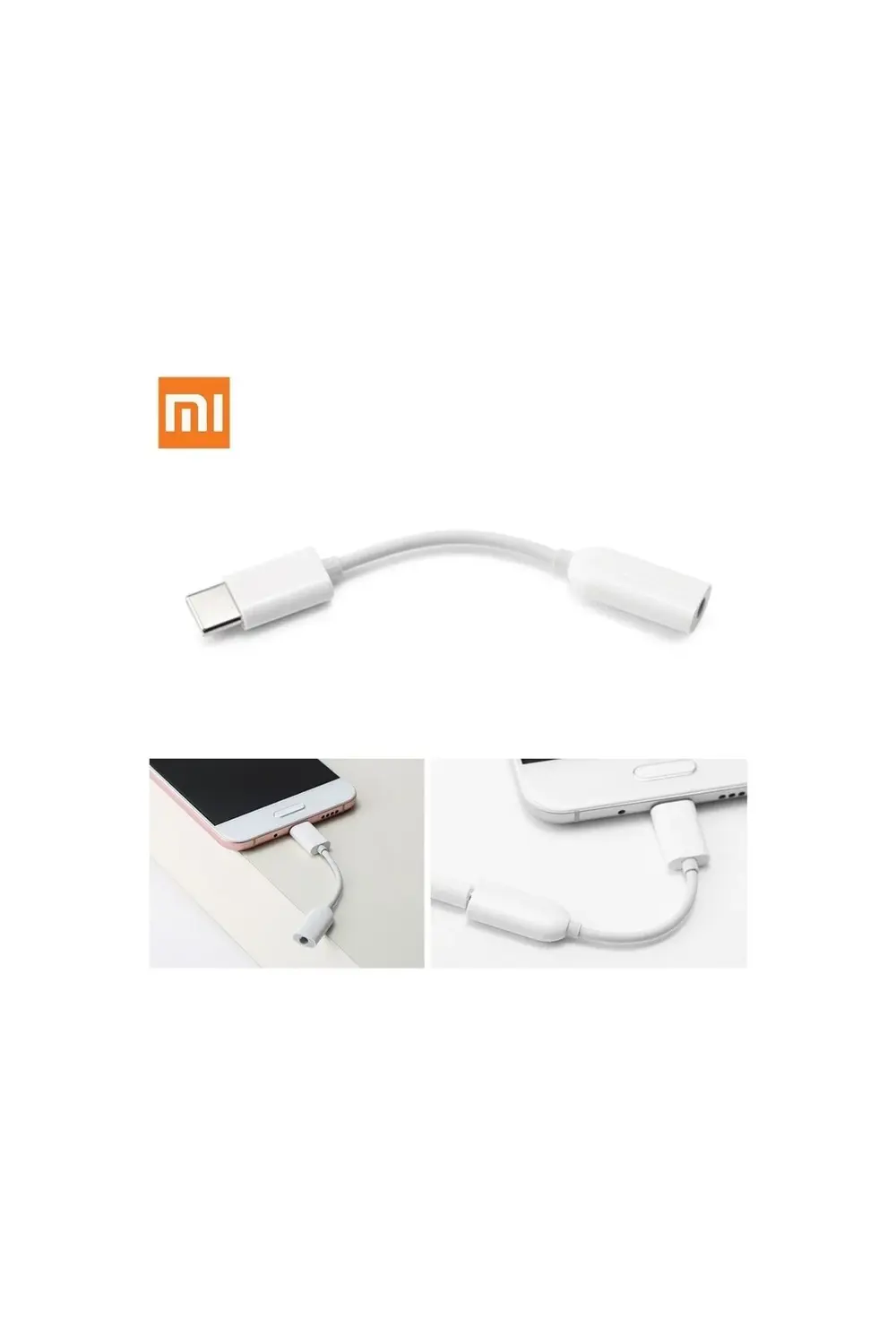 Xiaomi Type-c 3.5mm Audio Kulaklık Jack Dönüştürücü Beyaz