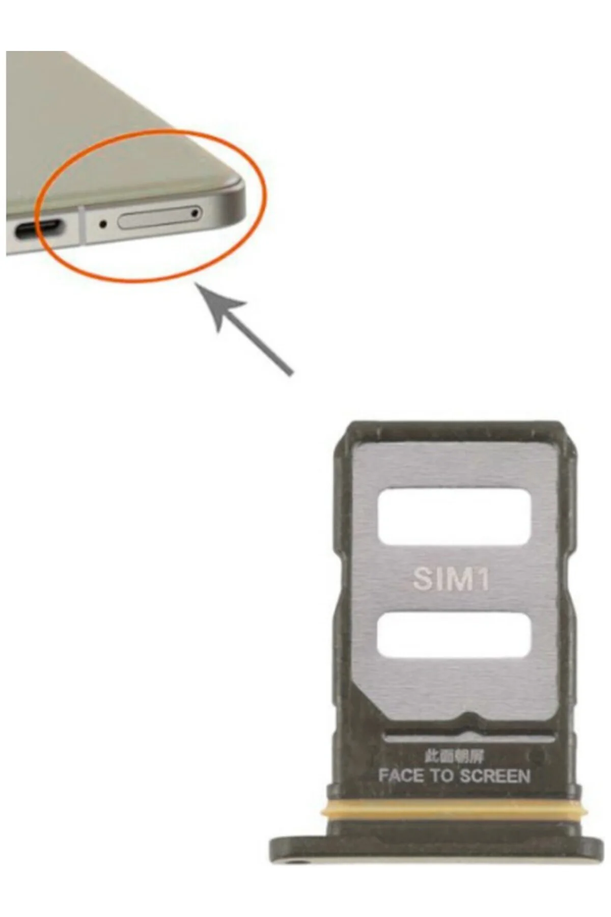 Xiaomi Uyumlu Poco X7 Sim Kart Tepsisi 24095PCADG Gri