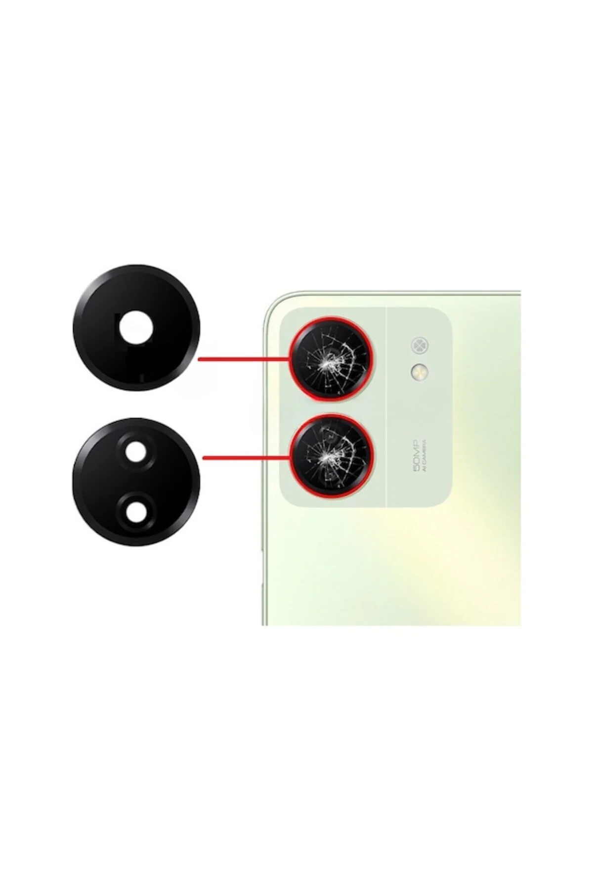 Xiaomi Uyumlu Redmi 13c Kamera Lensi Cam 23100rn82l 23106rn0da 2