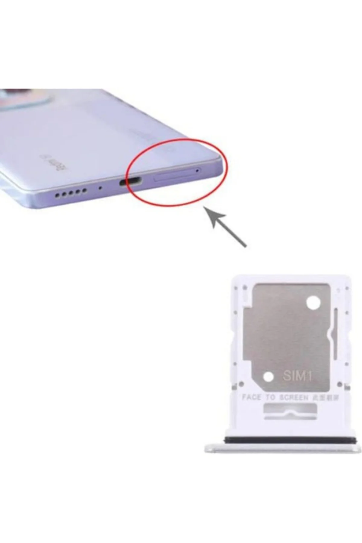 Xiaomi Uyumlu Redmi Note 14 5g Sim Kart Tepsisi 24094RAD4G Yeşil