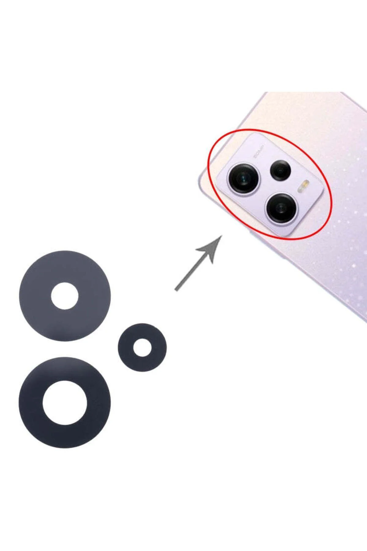 Xiaomi Uyumlu Redmi Note 13 Pro 5g Kamera Lensi Cam 2312dra50c, 2312crad3c, 2312dra50g, 2312dra50ı