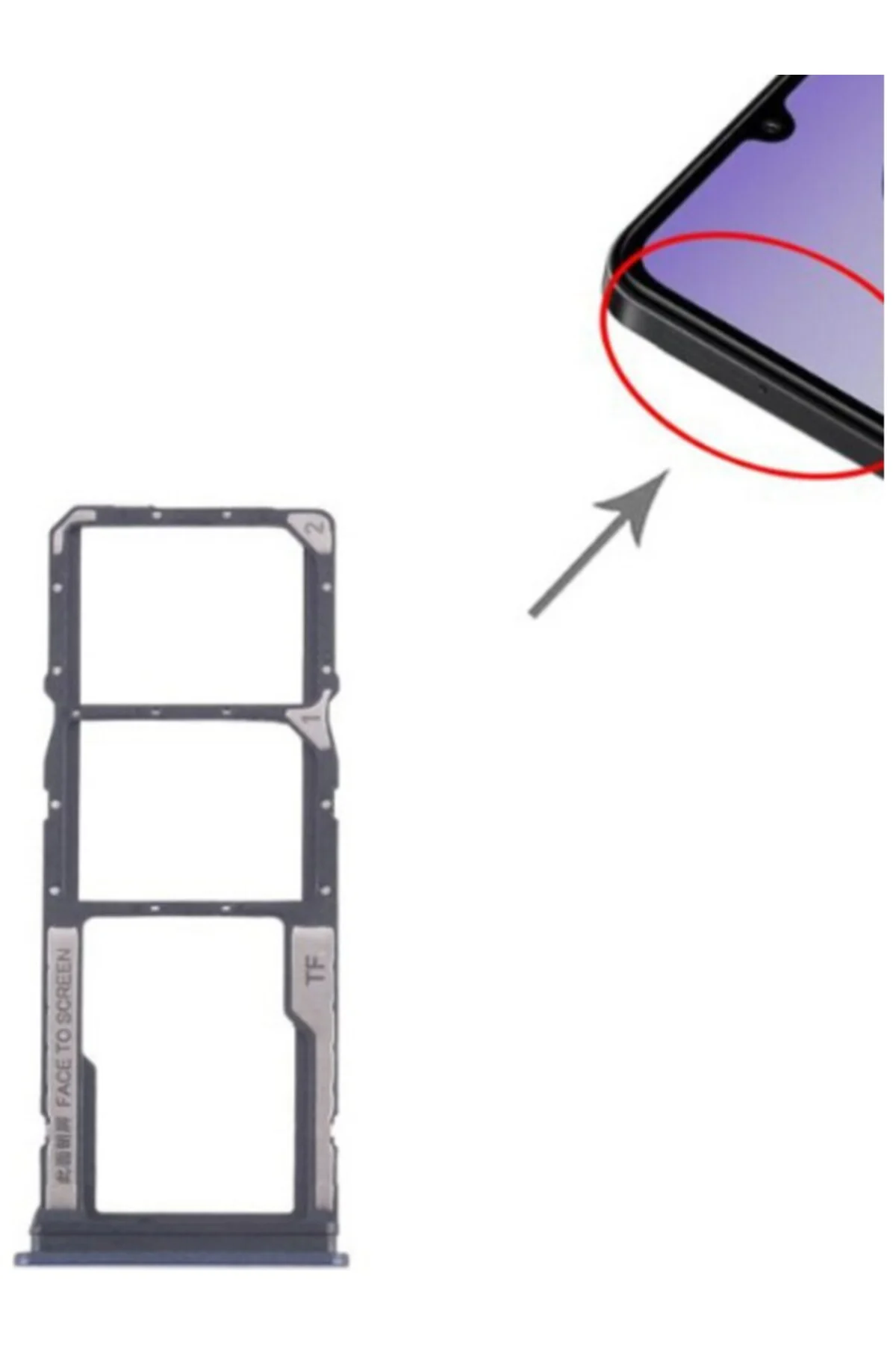 Xiaomi Uyumlu Redmi 14C Sim Kart Tepsisi 2411DRN47C, 2409BRN2CG Mavi