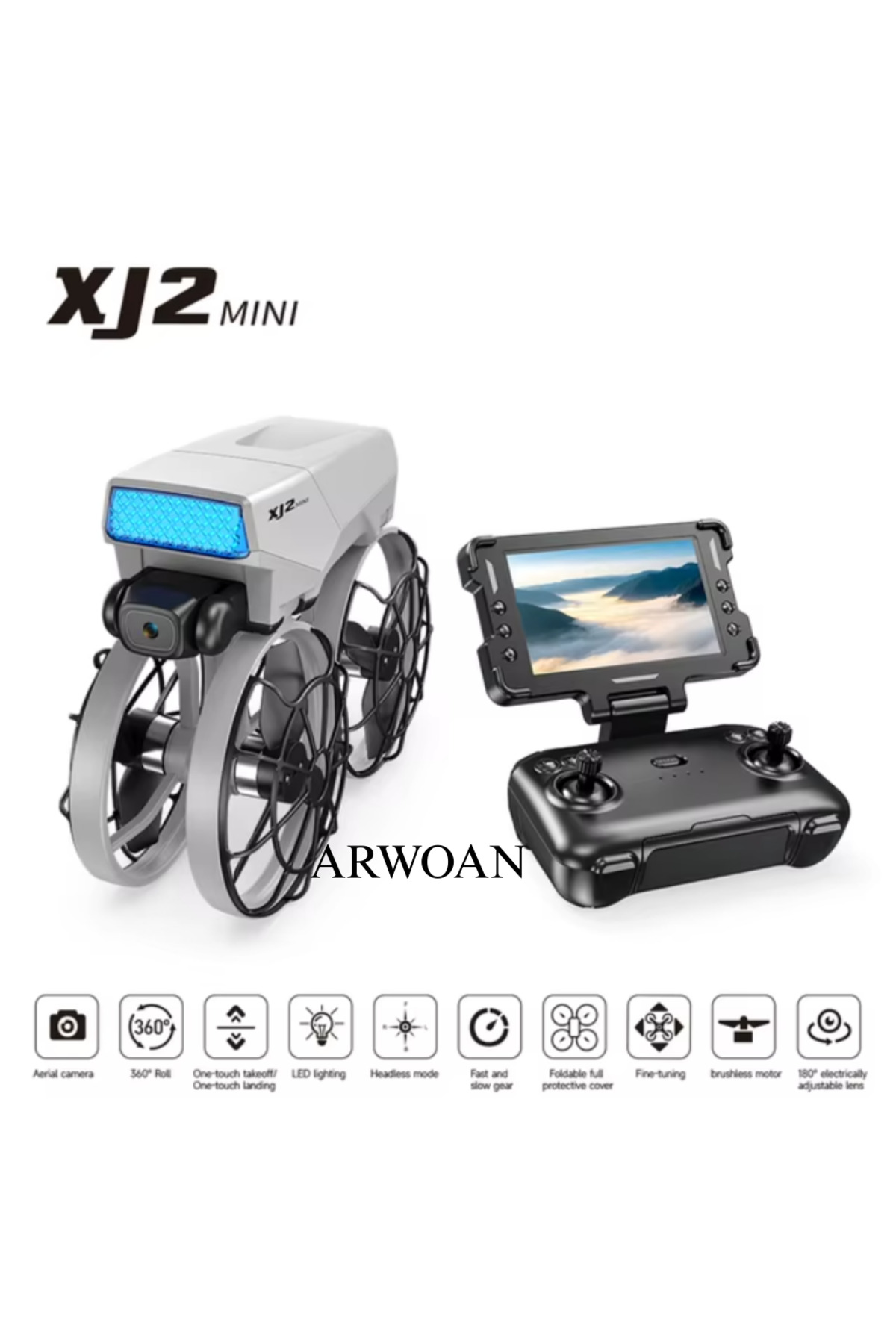 XJ2 Drone Kamera LED Aydınlatma, Uzaktan Kumandalı Profesyonel dr