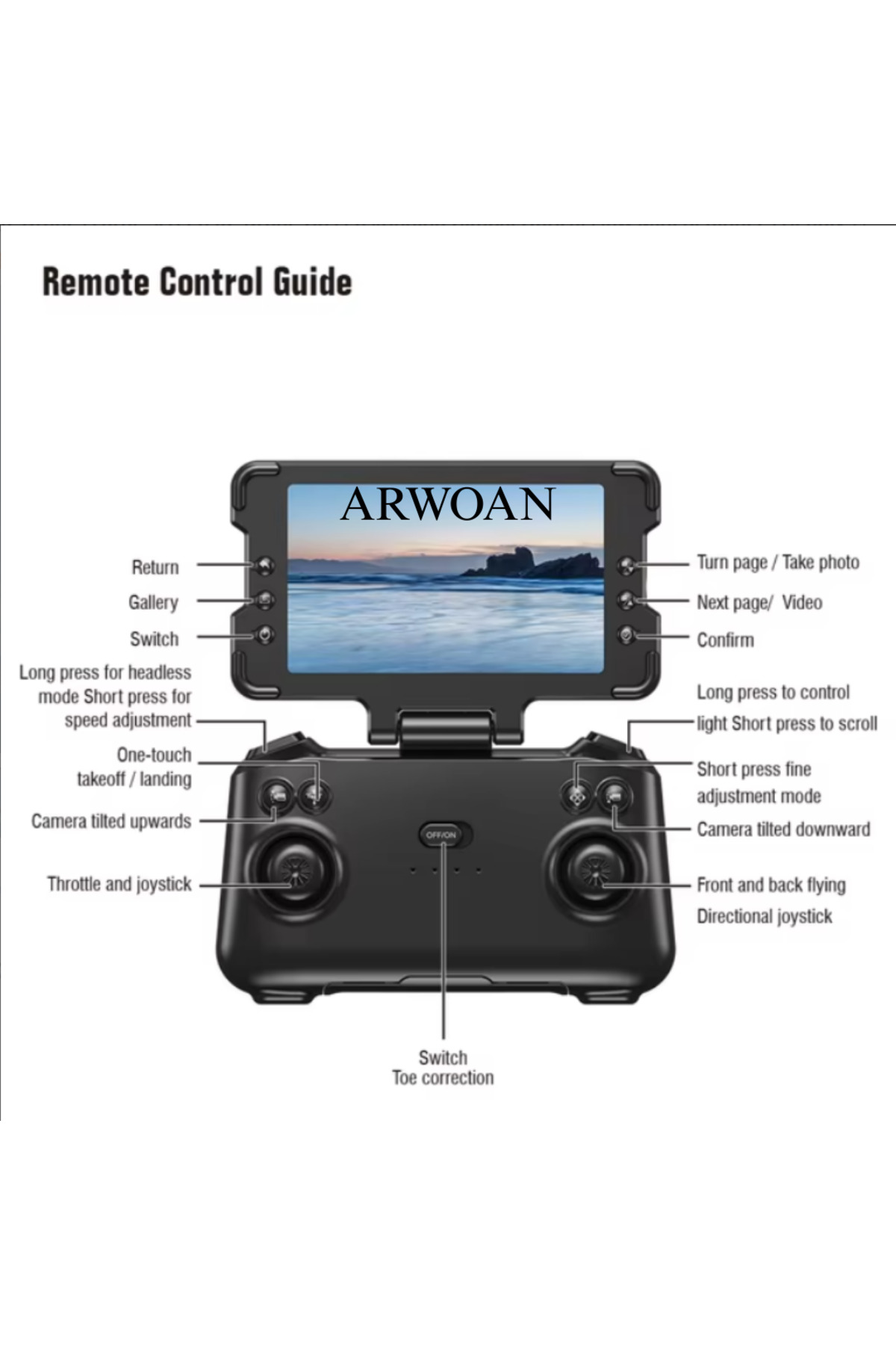 XJ2 Drone Kamera LED Aydınlatma, Uzaktan Kumandalı Profesyonel dr