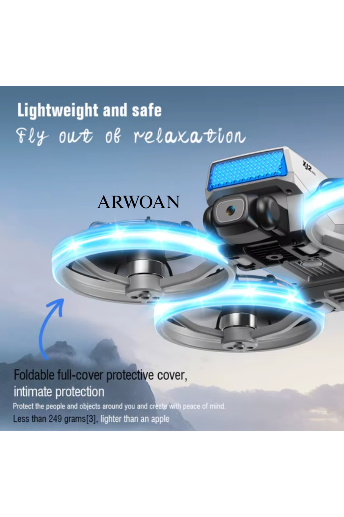 XJ2 Drone Kamera LED Aydınlatma, Uzaktan Kumandalı Profesyonel dr