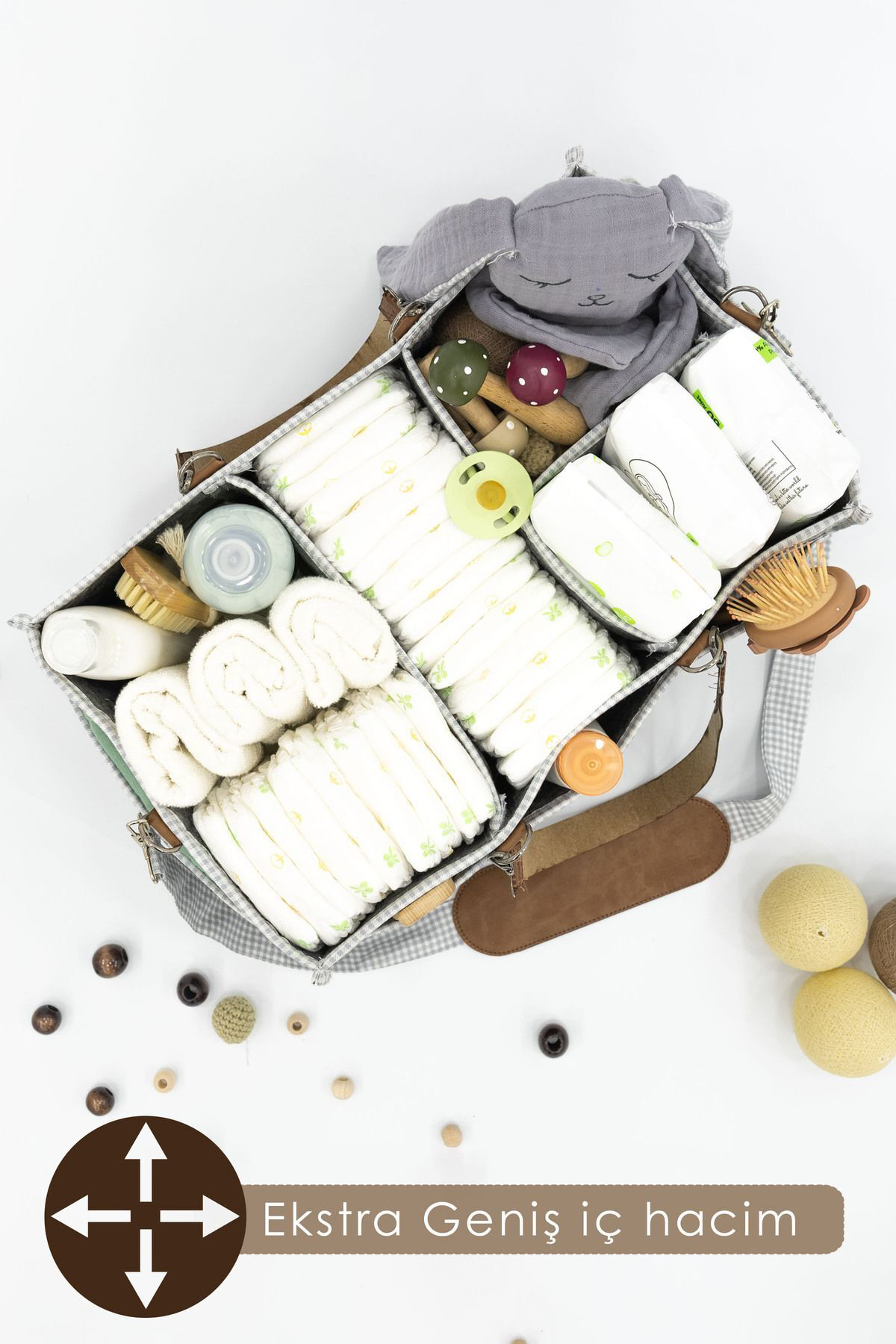 Mordesign Xl Büyük Boy, Çok Amaçlı Kalın Keçe Anne Bebek Bakım Çantası, Dol