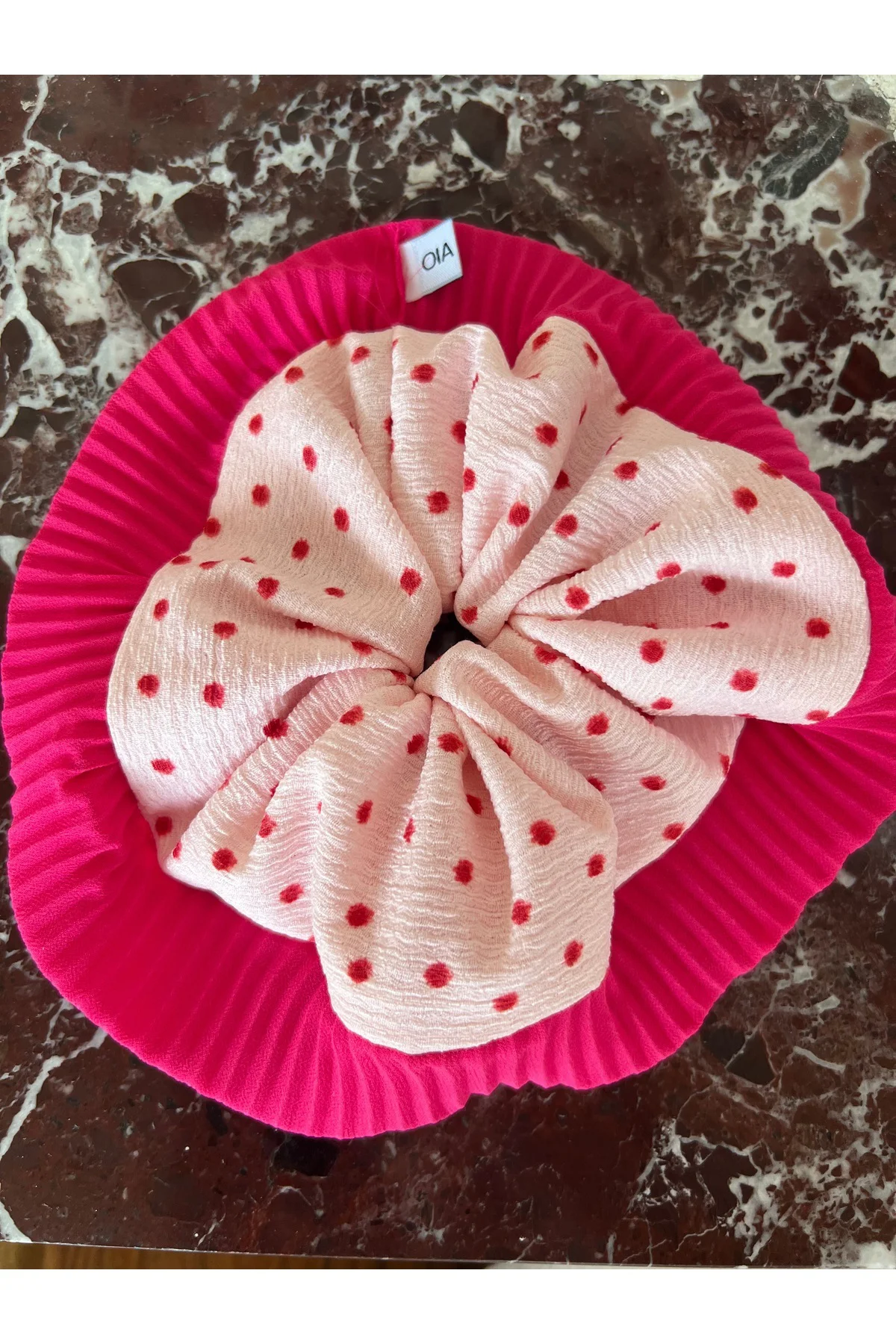XL Çift Love Taraflı Scrunchie Lastik Toka
