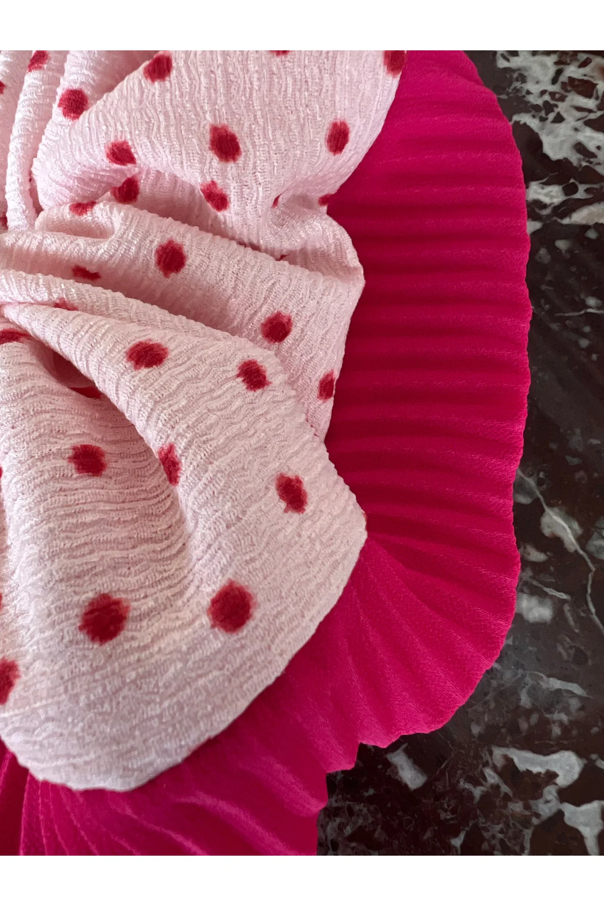 XL Çift Love Taraflı Scrunchie Lastik Toka