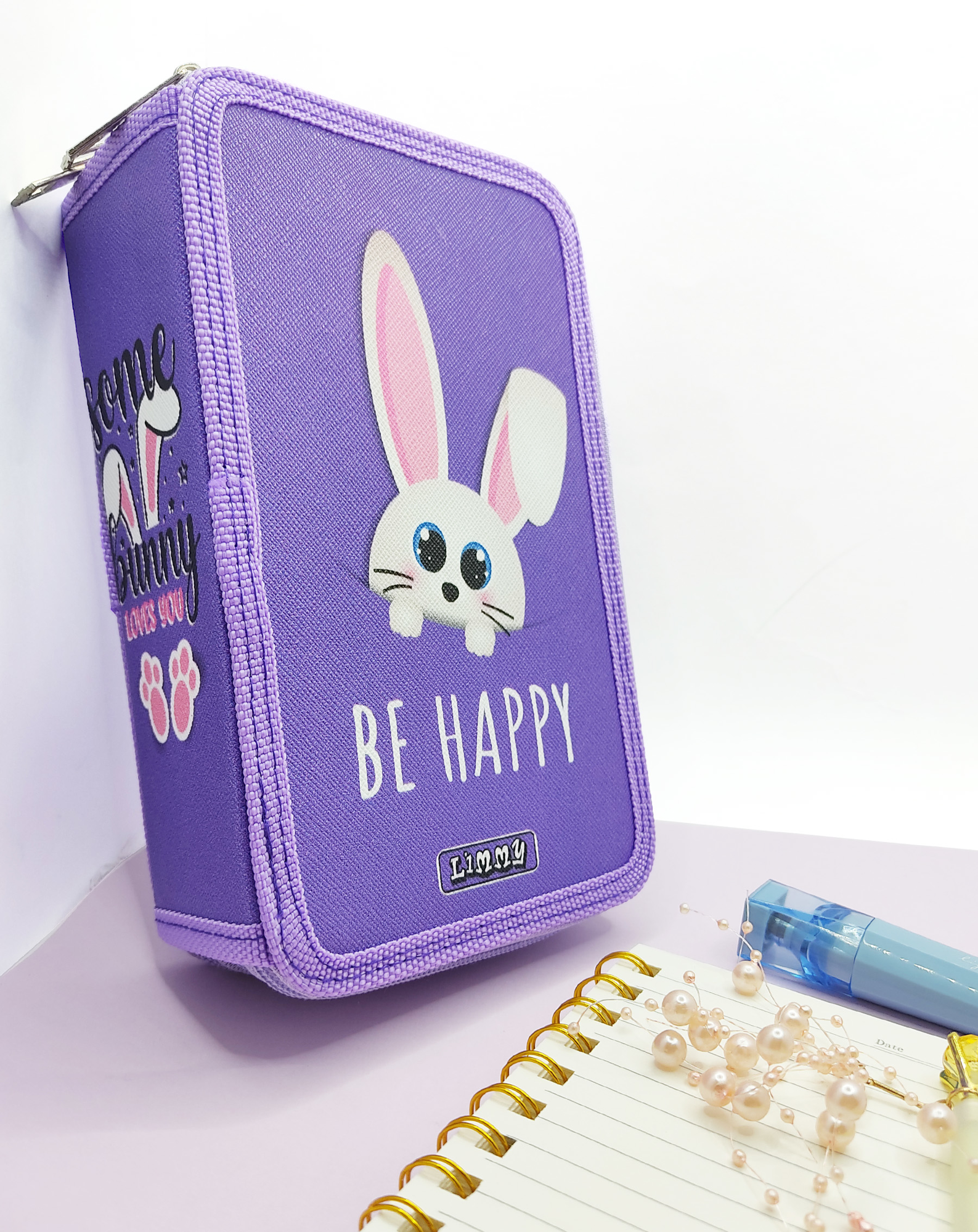 XL Jumbo Model Sevimli Tavşan Kalem Kutusu Organizer Kalemkutu 3 