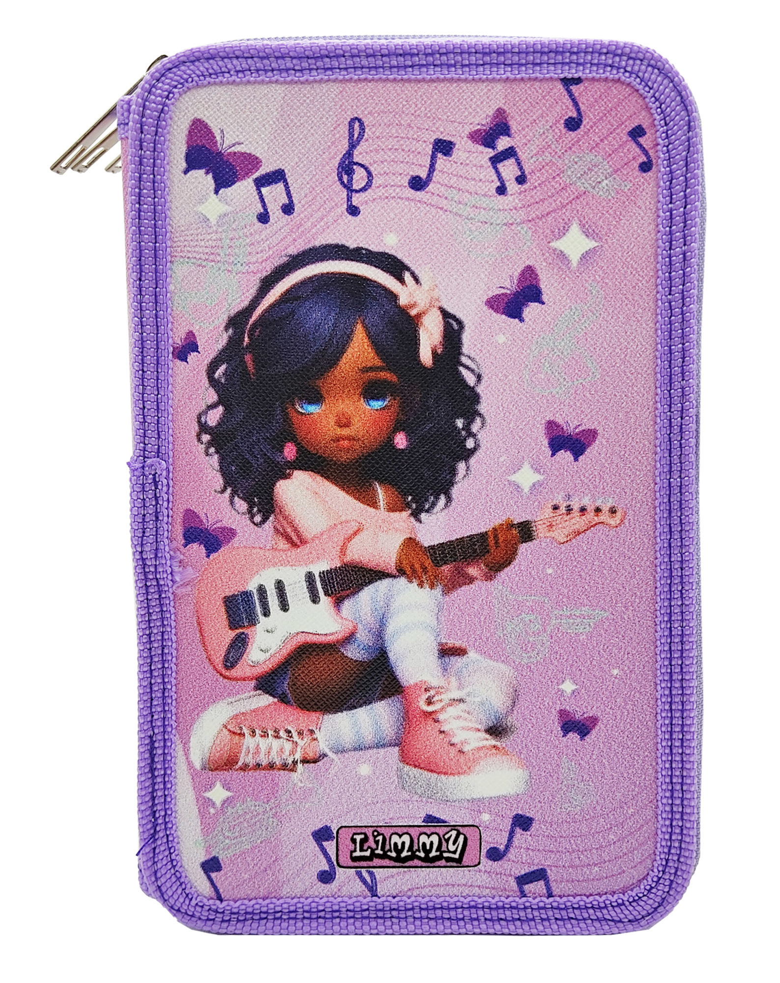 XL Jumbo Model Gitarlı Kız Müzik Kalem Kutusu Organizer Kalemkutu