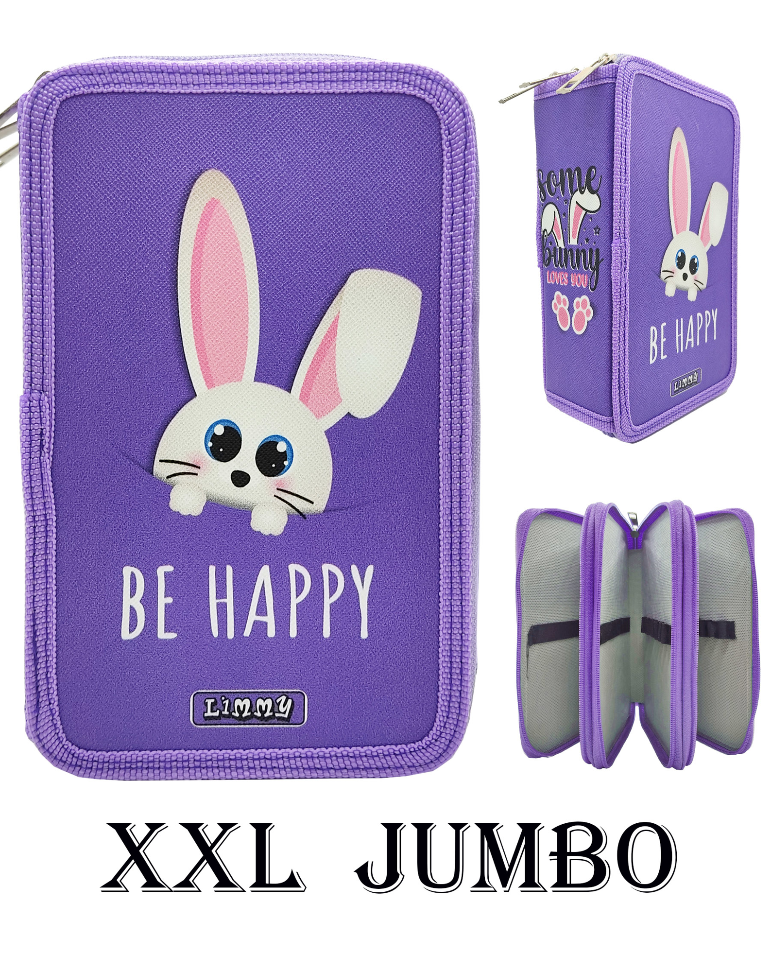 XL Jumbo Model Sevimli Tavşan Kalem Kutusu Organizer Kalemkutu 3 