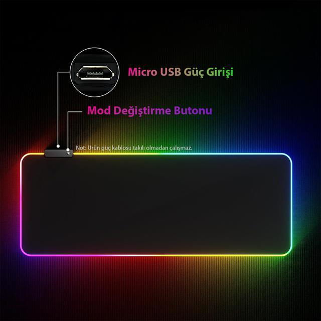 XL RGB Gaming Mouse Pad 14 Modlu (4741)