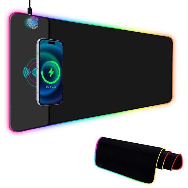 XL RGB Gaming Mouse Pad Wireless Telefon Şarj Destekli 14 Modlu (