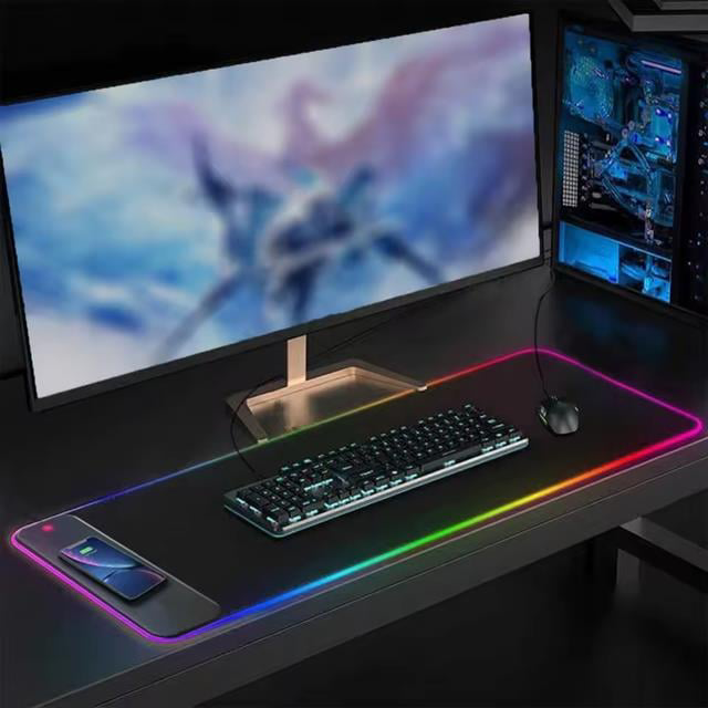XL RGB Gaming Mouse Pad Wireless Telefon Şarj Destekli 14 Modlu (