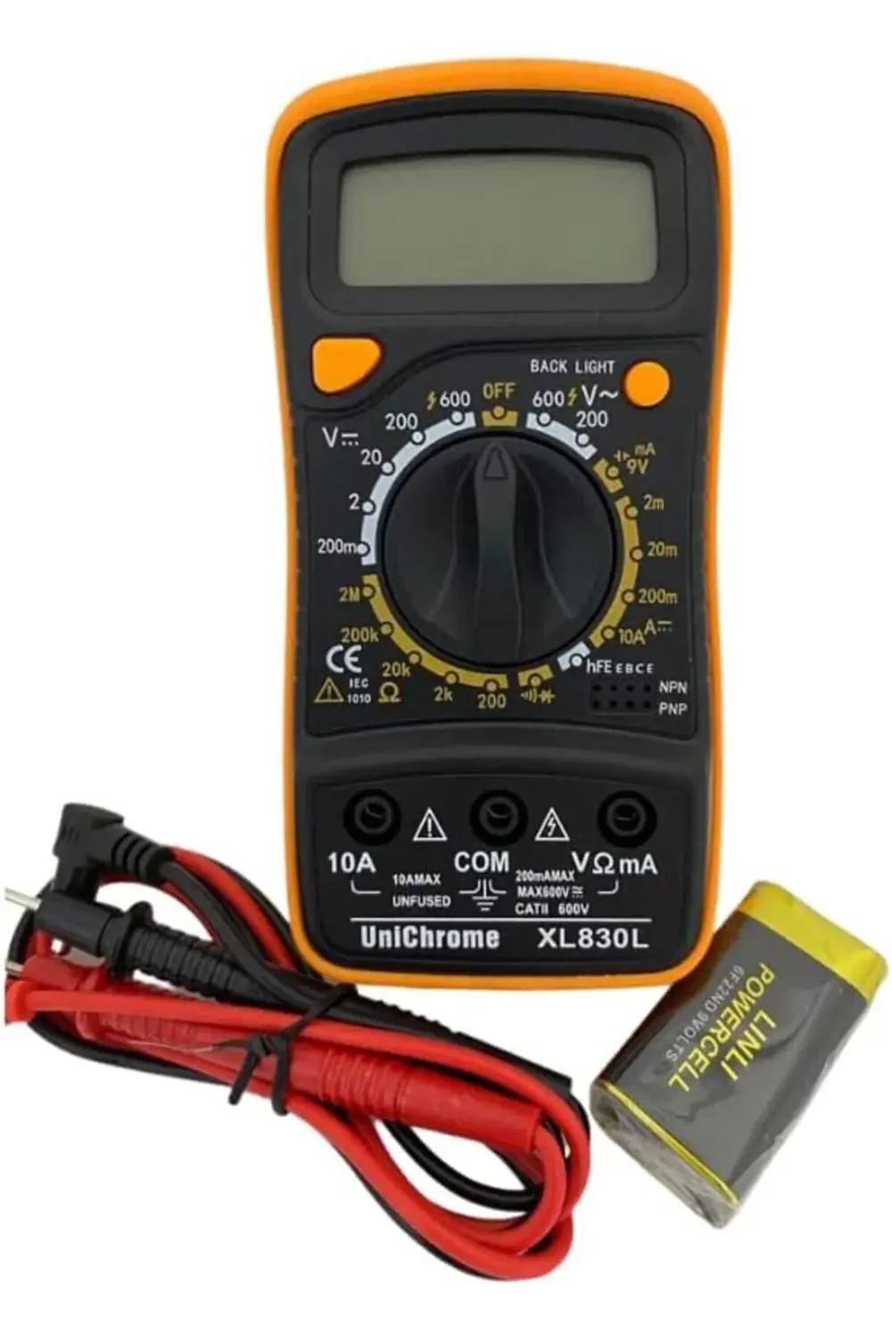 XL830L Multimetre Led Ekranlı Avometre Mini Ölçü Aleti 9V Pil Hed