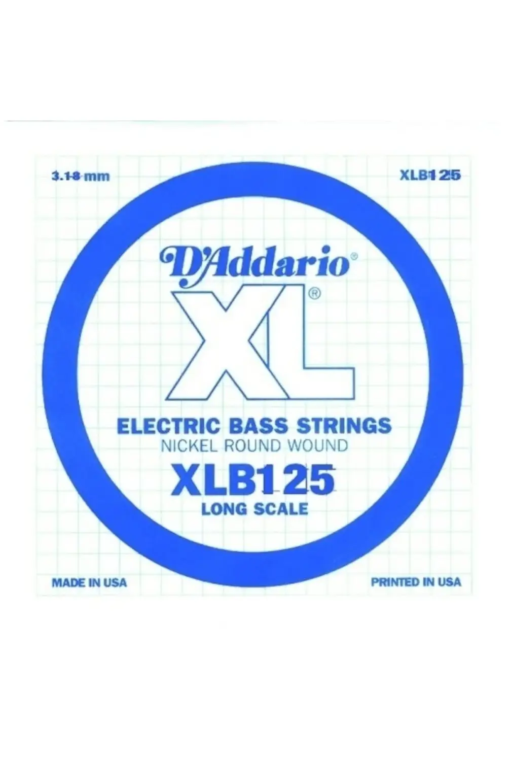 XLB125 BAS GİTAR TEK TEL, (Sİ), XL NICKEL WOUND, 0.125 GA Bas Tel