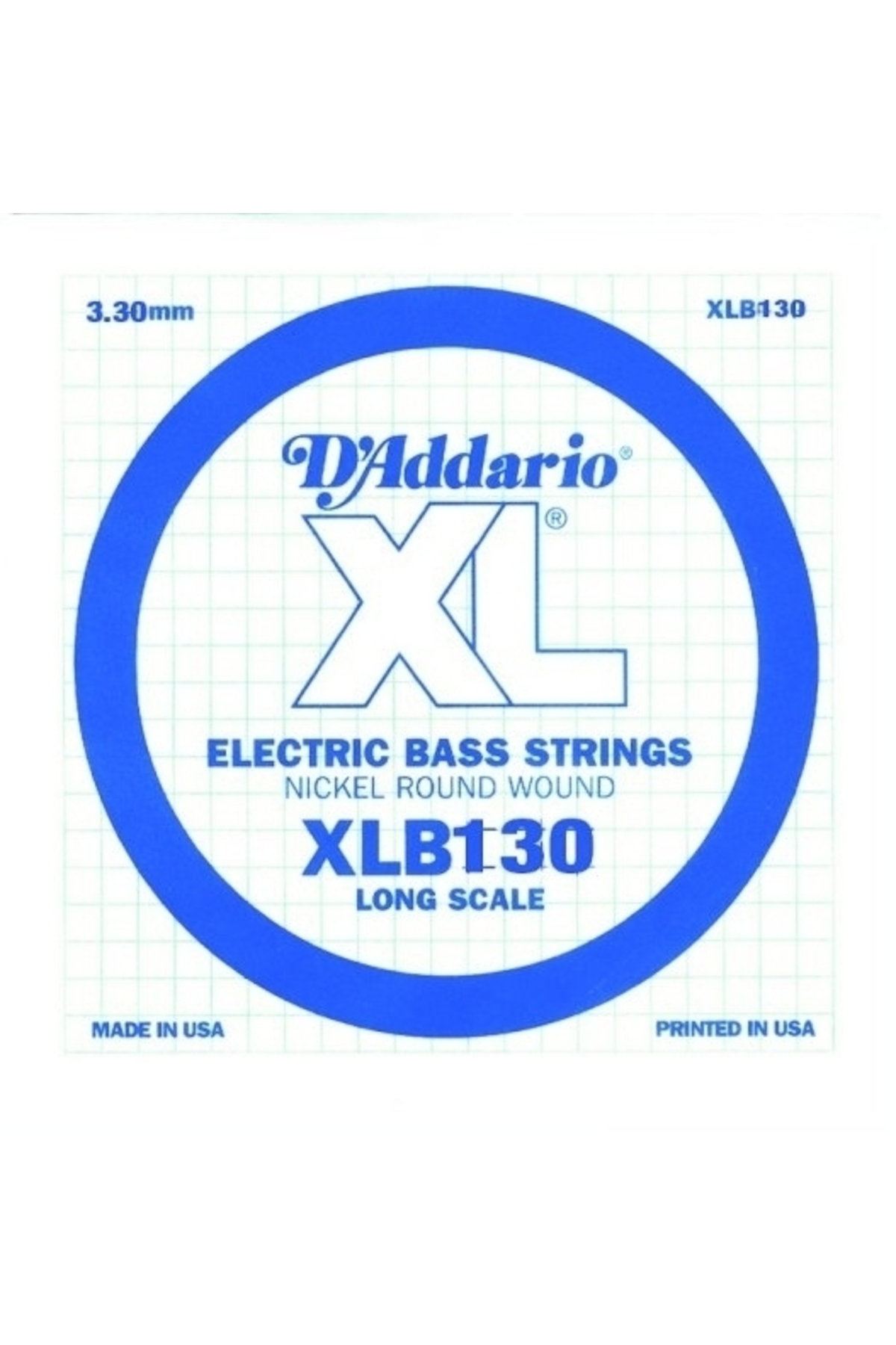Daddario Xlb130 Bas Gitar Tek Tel, (Si), Xl Nickel Wound, 0.130 Ga Bas Tel