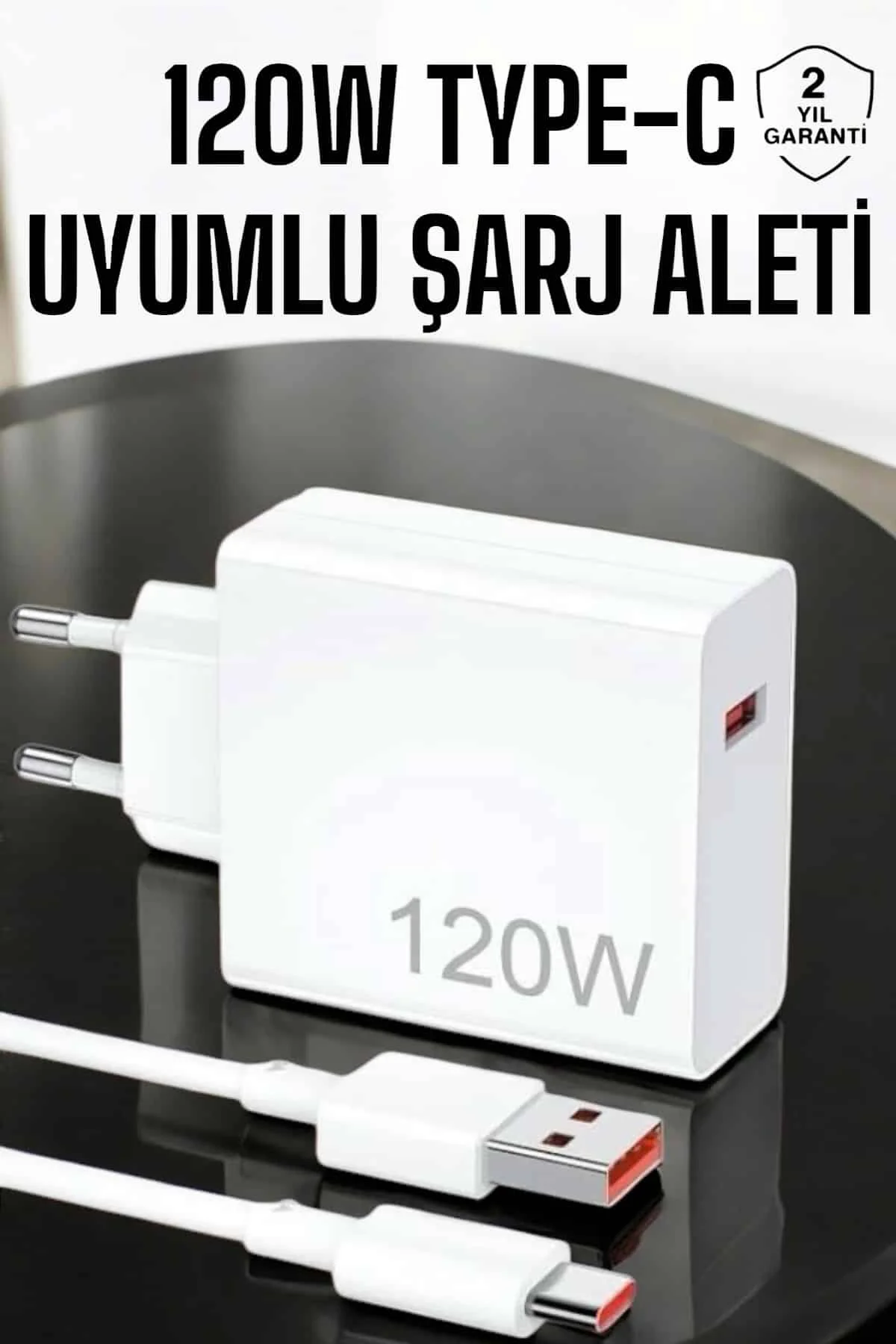 xmlbytr 120W Şarj Aleti Type-C Uyumlu Turbo Şarj Aleti tr