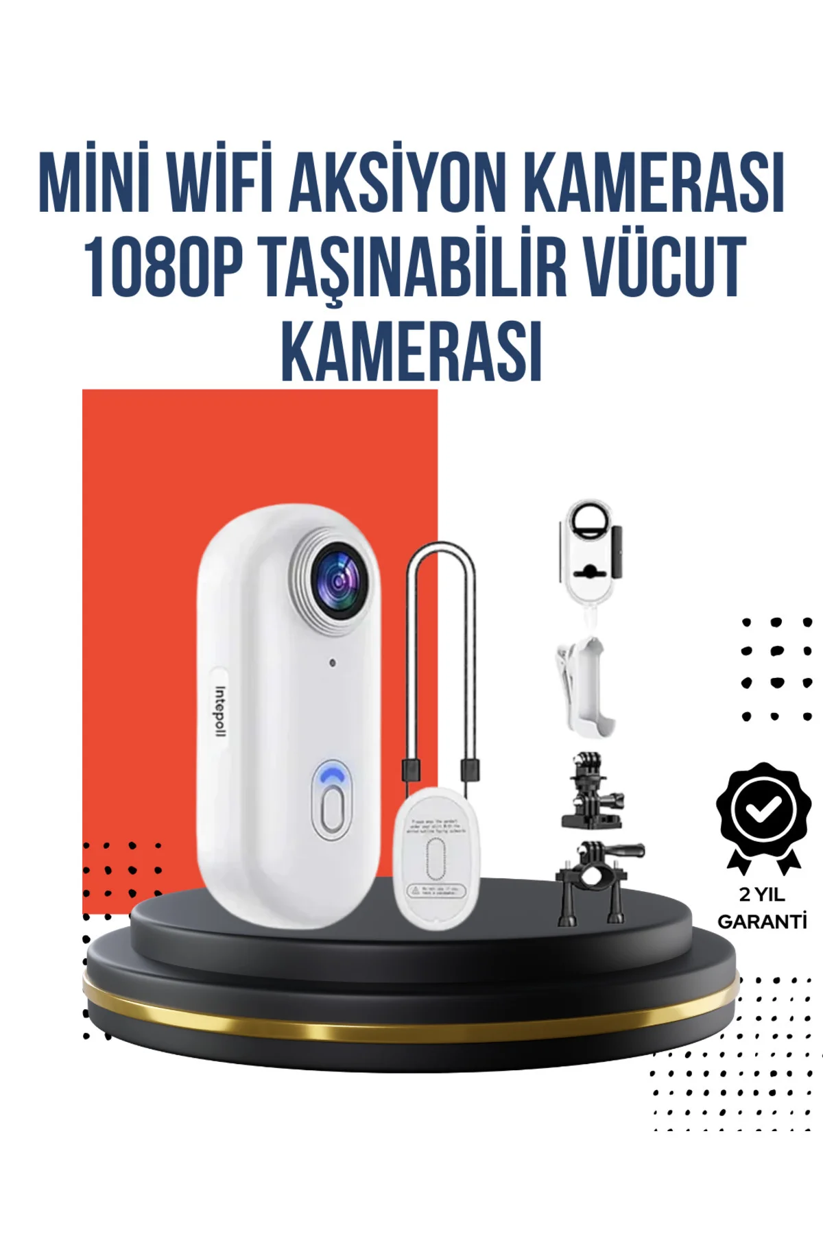 xmlbytr 360° Klipsli Manyetik Spor Kamera Yüksek Çözünürlük tr