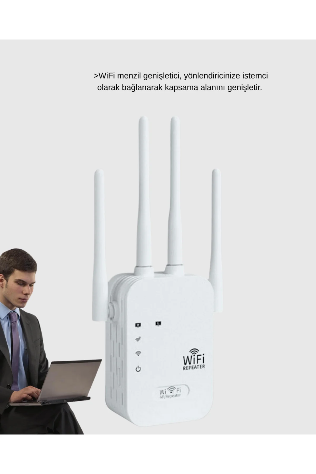 xmlbytr 50 Cihaz Destekli 300Mbps Kablosuz Sinyal Güçlendirici RJ